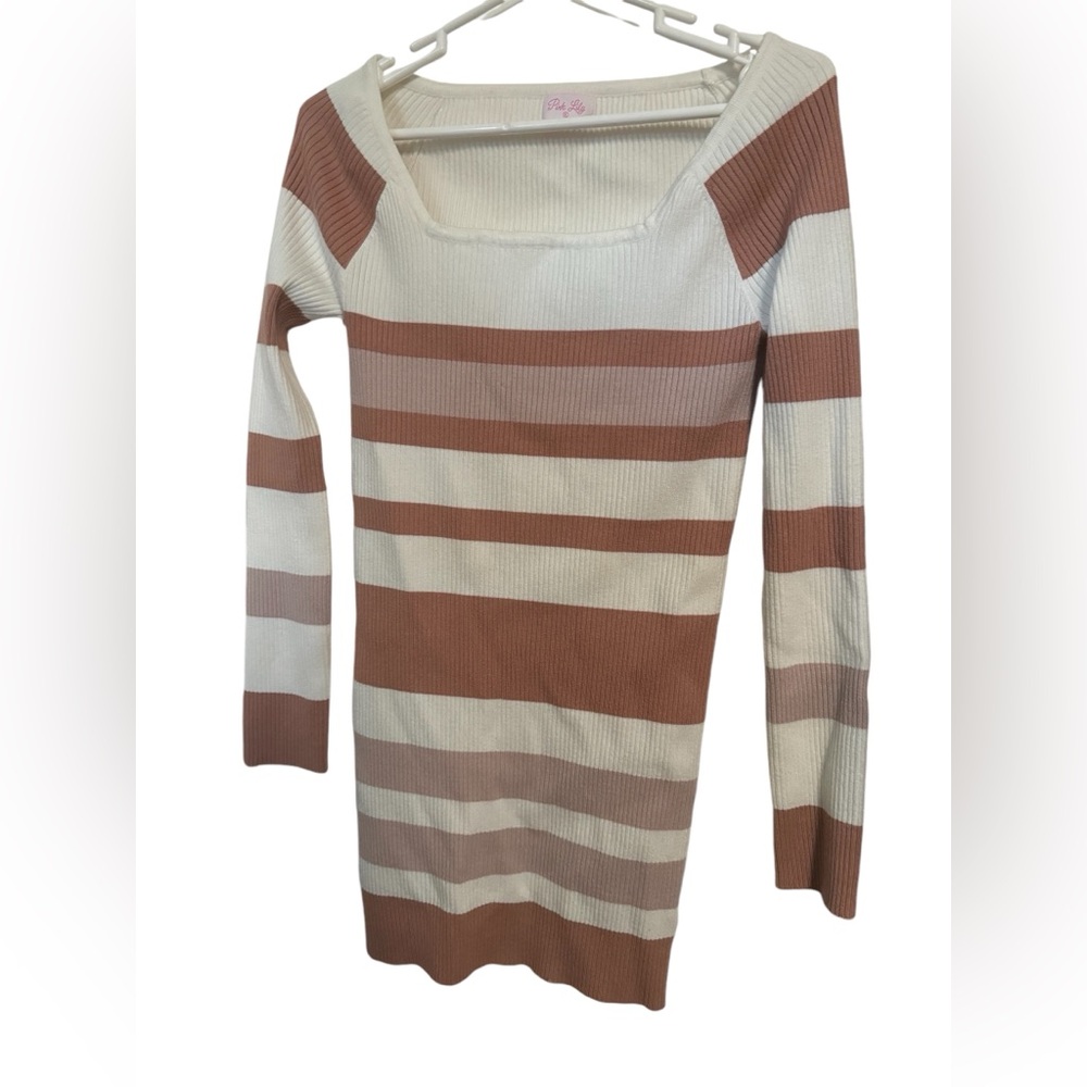 Striped sweater dress
